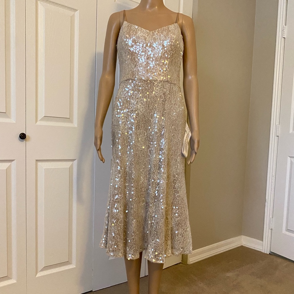 NWT Dress the Population sequin dress M